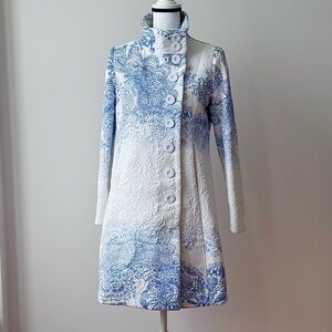 New Desigual White Jacket with Floral Design